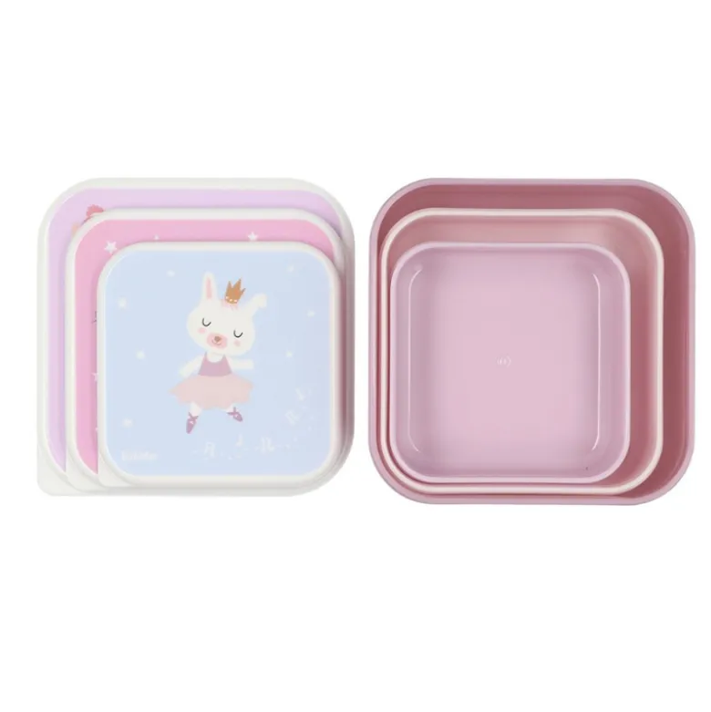 Tutete Lancheiras Ballet 3 Unidades | Caixas Snacks Infantil BPA Free