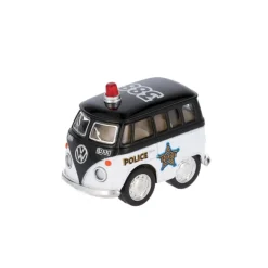 Tutete Mini Van Polícia Preta | Carrinho Brinquedo Vintage +3 Anos