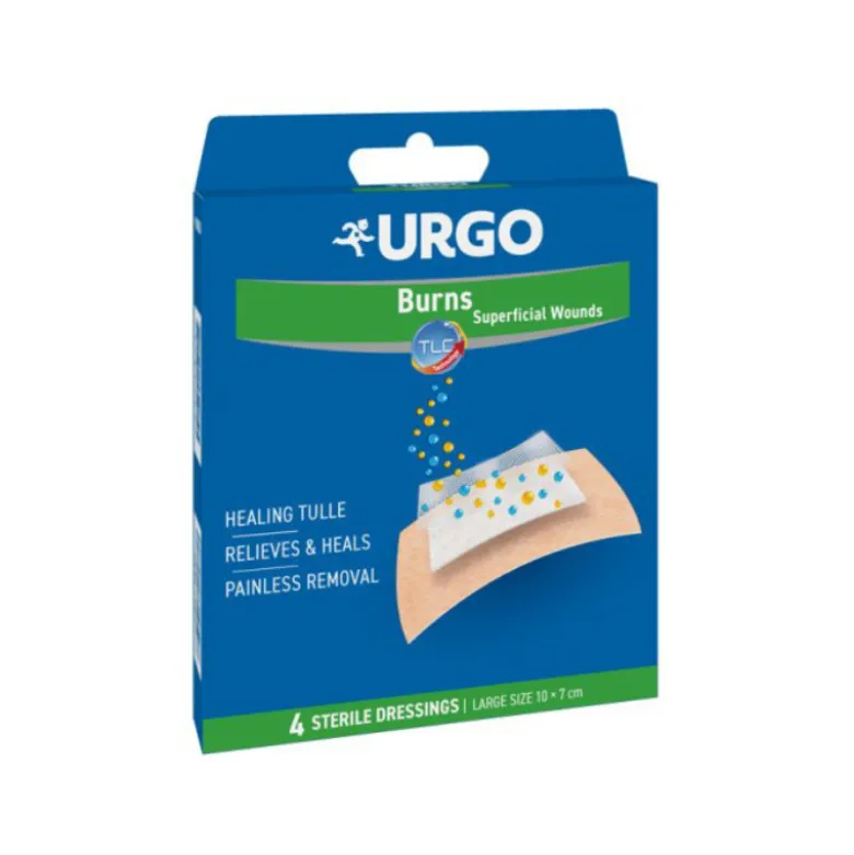 Urgo Queimaduras Penso Estéril 10x7cm x4