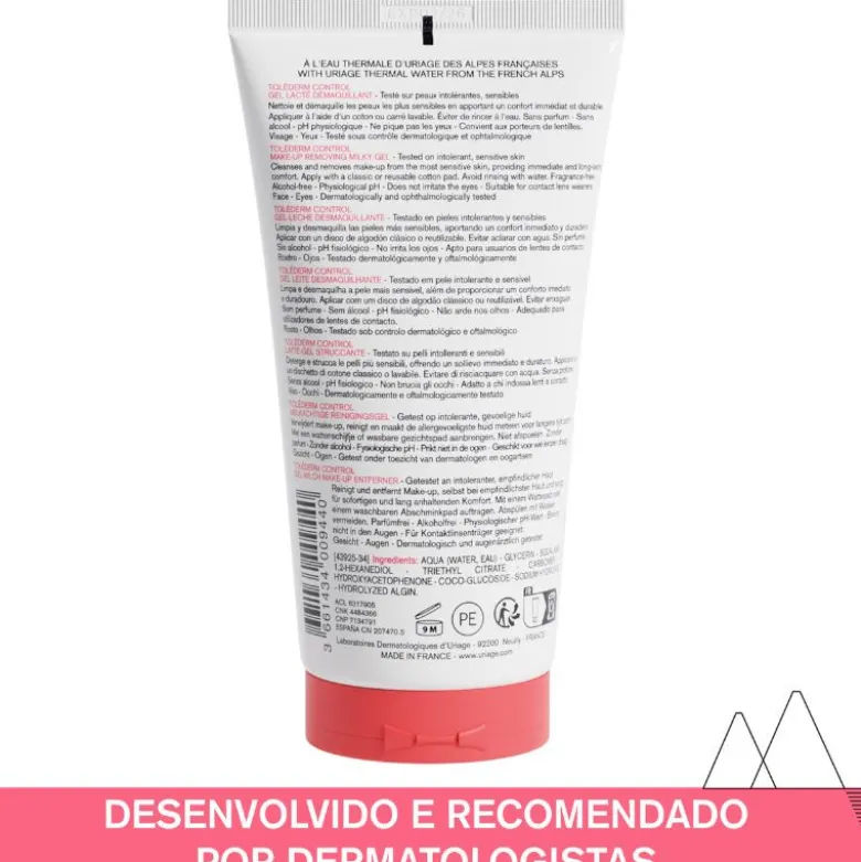 Uriage Toléderm Control Gel Leite Desmaquilhante 150ml