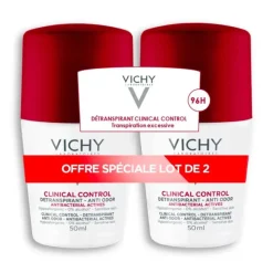 Vichy Desodorizante Roll-On Clinical Control 96H 2x50ml -50% 2ªUnidade