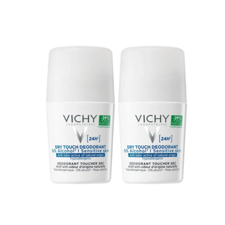 Vichy Pack Desodorizante Roll-On 24H Toque Seco 2x50ml | Pele Sensível