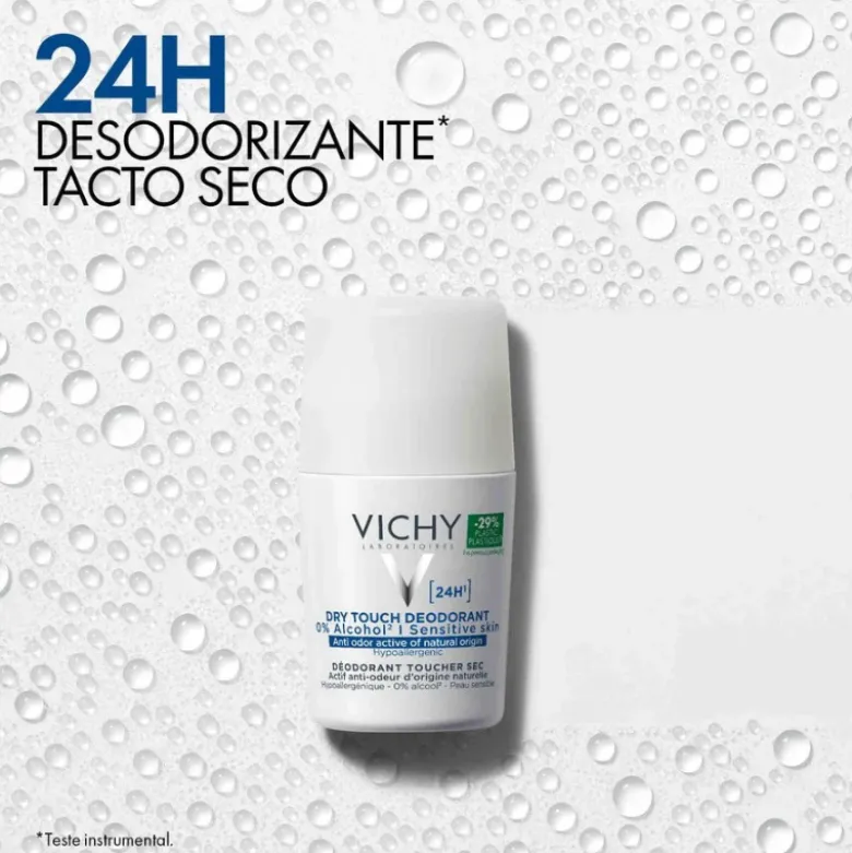Vichy Pack Desodorizante Roll-On 24H Toque Seco 2x50ml | Pele Sensível