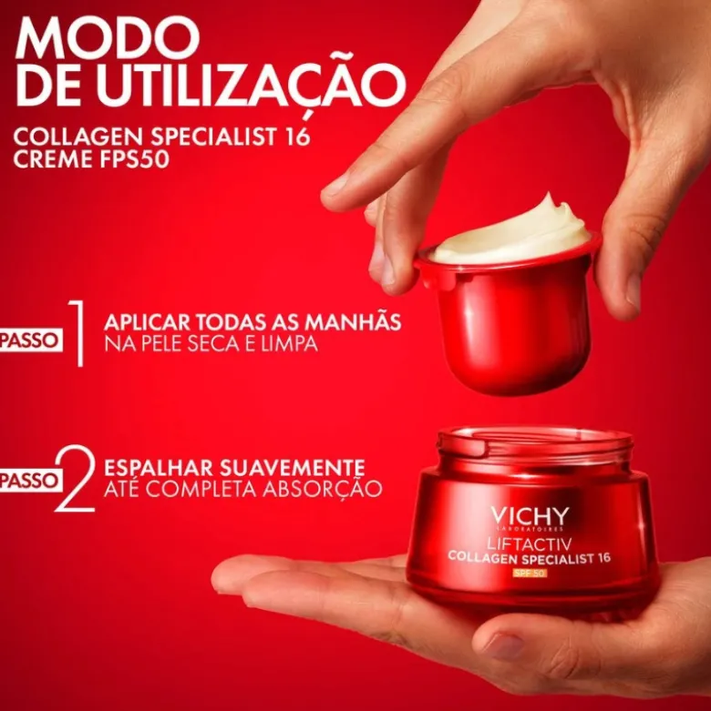 Vichy Recarga Creme Anti-Idade Liftactiv Collagen Specialist 16 FPS50 50ml