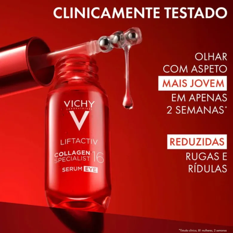 Vichy Sérum Olhos Vichy Liftactiv Collagen Specialist16 15ml | Corrige 16 Sinais