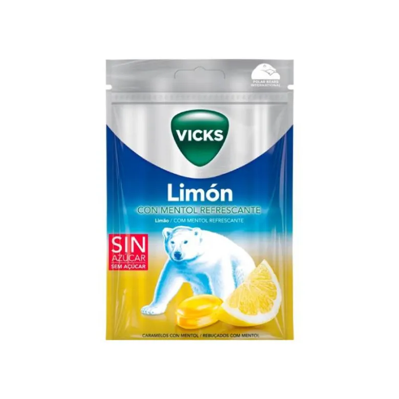 Vicks Limão Rebuçados com Mentol Refrescante 72g
