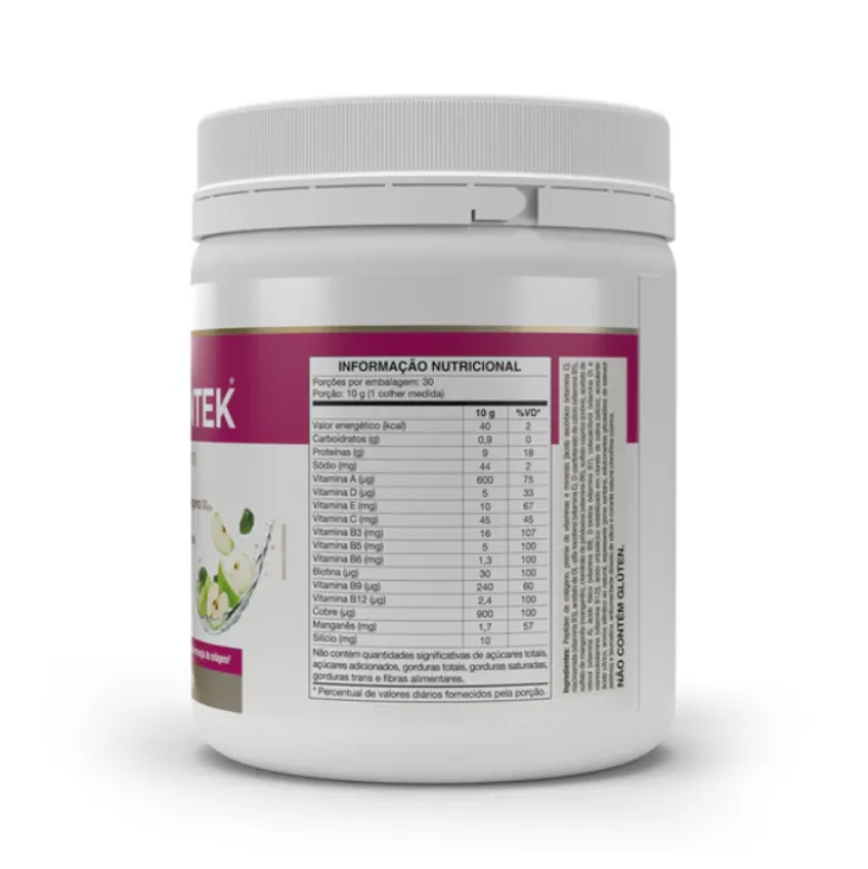 Vitafor Colagentek Pó Maçã Verde Colágenio Hidrolisado 300g | Pele, Cabelo, Unhas e Articulações