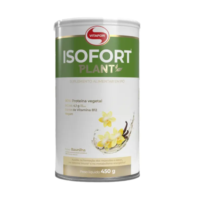 Vitafor Isofort Plant Pó Baunilha 450g | Proteína Vegetal