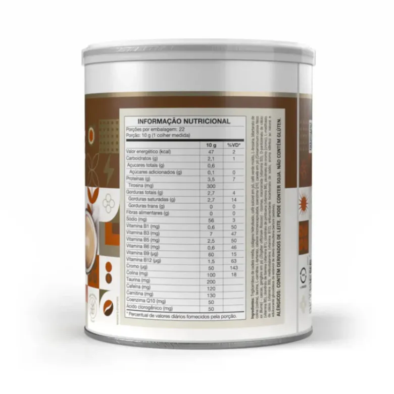 Vitafor V-Coffee Energy Boost 220g | Suplemento Alimentar Café -Aumenta Energia e Foco