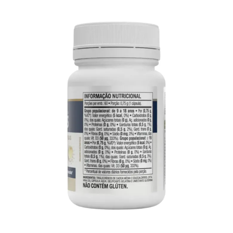 Vitafor Vita D3 Suplemento 60 Caps | Para Ossos e Imunidade