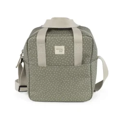 Walking Mum Bolsa Térmica Polka Dot Poppy Moss | Para biberões mantém a temperatura até 4h
