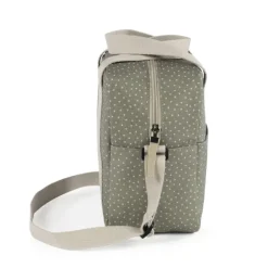 Walking Mum Bolsa Térmica Polka Dot Poppy Moss | Para biberões mantém a temperatura até 4h
