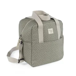 Walking Mum Bolsa Térmica Polka Dot Poppy Moss | Para biberões mantém a temperatura até 4h