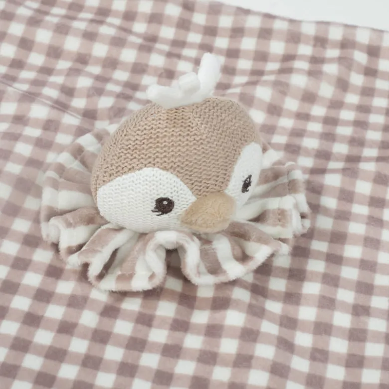 Walking Mum Doudou Pinguim Praliné Moka 25cm | Peluche de Conforto Bebé 0+