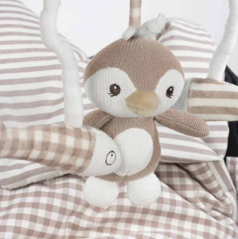 Walking Mum Espiral Didática Pinguim Praliné Moka | Brinquedo Sensorial Bebé 0+