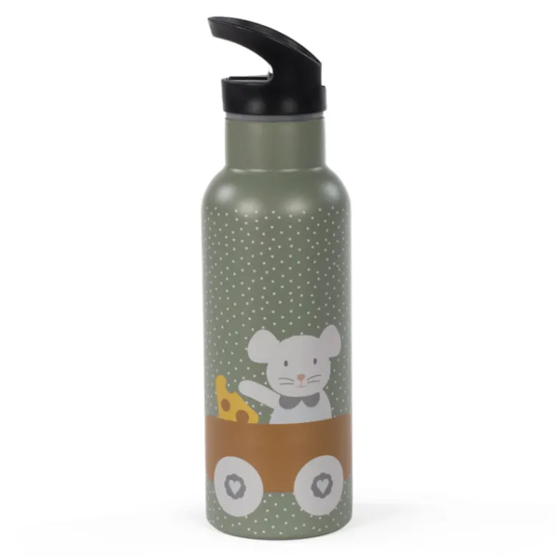 Walking Mum Garrafa Térmica Rato Poppy 500ml | Com palhinha