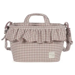 Walking Mum Mala Maternidade Praliné Vichy Moka | Padrão Quadrados