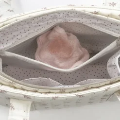 Walking Mum Mala Maternidade Tiracolo Mimosa Rosa | Bolsa Carrinho Bebé Impermeável com Trocador