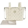 Walking Mum Mala Maternidade Tiracolo Mimosa Verde | Bolsa Carrinho Bebé Impermeável com Trocador