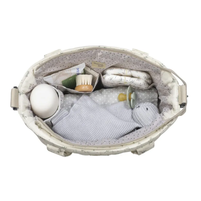 Walking Mum Mala Maternidade Tiracolo Mimosa Verde | Bolsa Carrinho Bebé Impermeável com Trocador