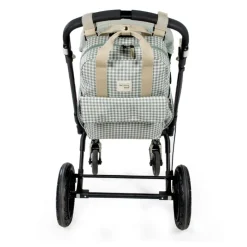 Walking Mum Mochila Maternidade I Love Vichy Green | Muda fraldas incluído