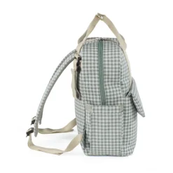 Walking Mum Mochila Maternidade I Love Vichy Green | Muda fraldas incluído