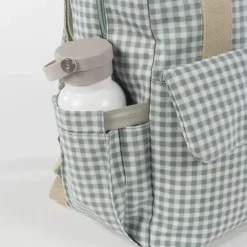 Walking Mum Mochila Maternidade I Love Vichy Green | Muda fraldas incluído