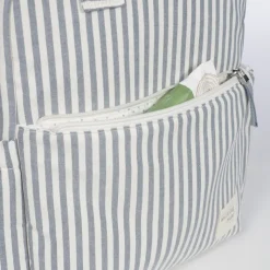 Walking Mum Mochila Maternidade Praliné Strips Matcha | Muda fraldas incluído
