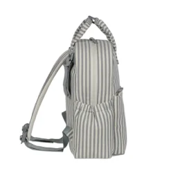Walking Mum Mochila Maternidade Praliné Strips Matcha | Muda fraldas incluído