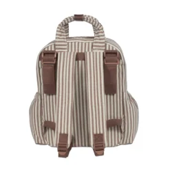 Walking Mum Mochila Maternidade Praliné Strips Moka | Muda fraldas incluído
