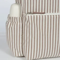 Walking Mum Mochila Maternidade Praliné Strips Moka | Muda fraldas incluído