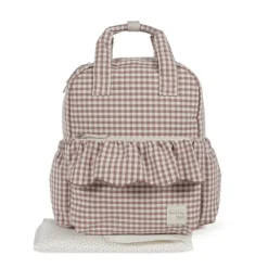 Walking Mum Mochila Maternidade Praliné Vichy Moka | Muda fraldas incluído