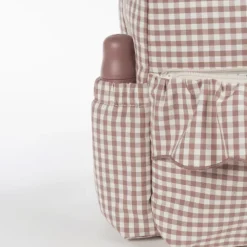 Walking Mum Mochila Maternidade Praliné Vichy Moka | Muda fraldas incluído