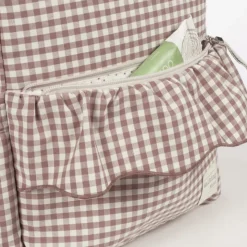 Walking Mum Mochila Maternidade Praliné Vichy Moka | Muda fraldas incluído