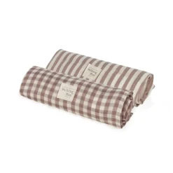 Walking Mum Musselinas Bebé Vichy Moka 70x70 (Pack 2) | Bambú Algodão Suave