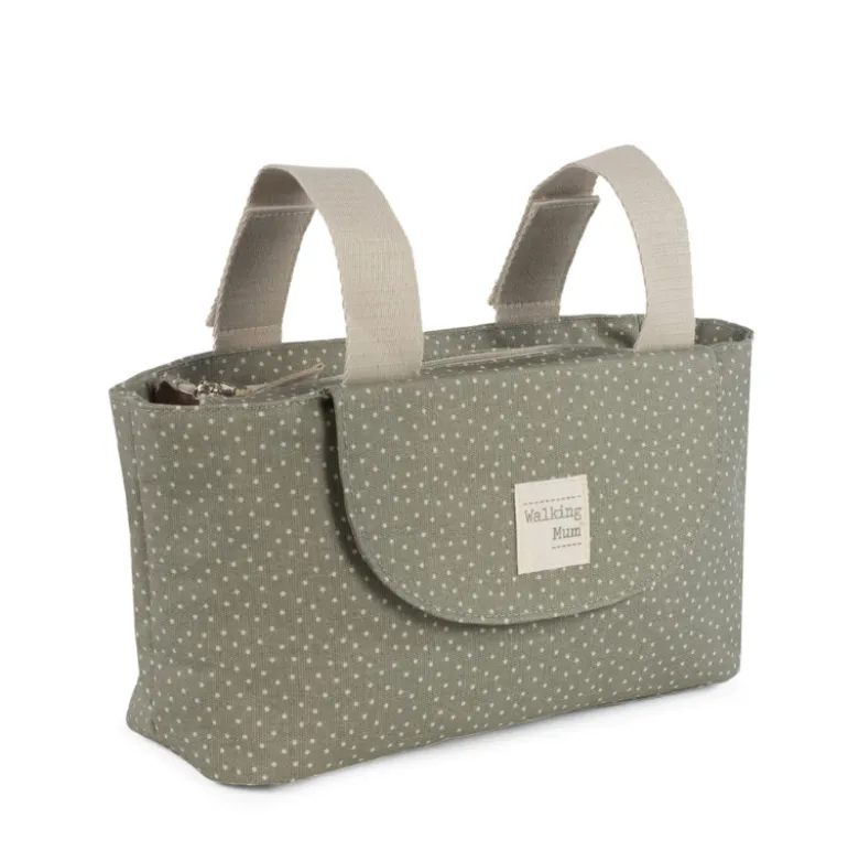Walking Mum Saco Organizador Polka Dot Poppy Moss | Para colocar no carrinho do bebé