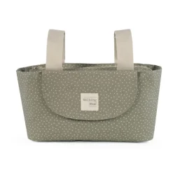Walking Mum Saco Organizador Polka Dot Poppy Moss | Para colocar no carrinho do bebé