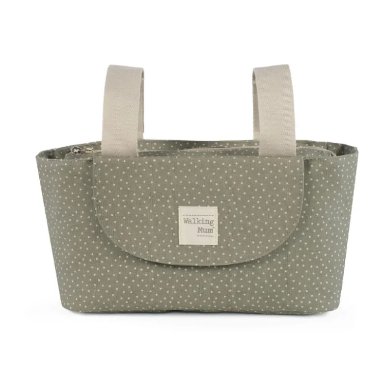 Walking Mum Saco Organizador Polka Dot Poppy Moss | Para colocar no carrinho do bebé