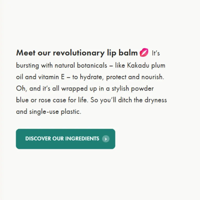 Wild Bálsamo Labial + Recarga Coco e Baunilha 4,5g | Hidratação Natural - Batom Recarregável