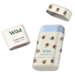 Wild Desodorizante Natural Caixa e Recarga Abelhas Mel e Flor Cacto 40gr