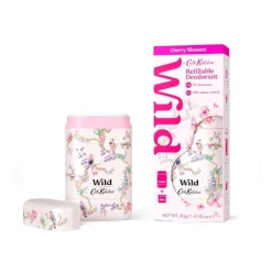 WILD Desodorizante Natural Caixa+Recarga Cath Kidston Branca Flor de Cerejeira 40g