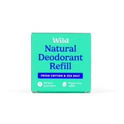 Wild Desodorizante Natural Recarga Algodão Fresco e Sal Marinho 40g