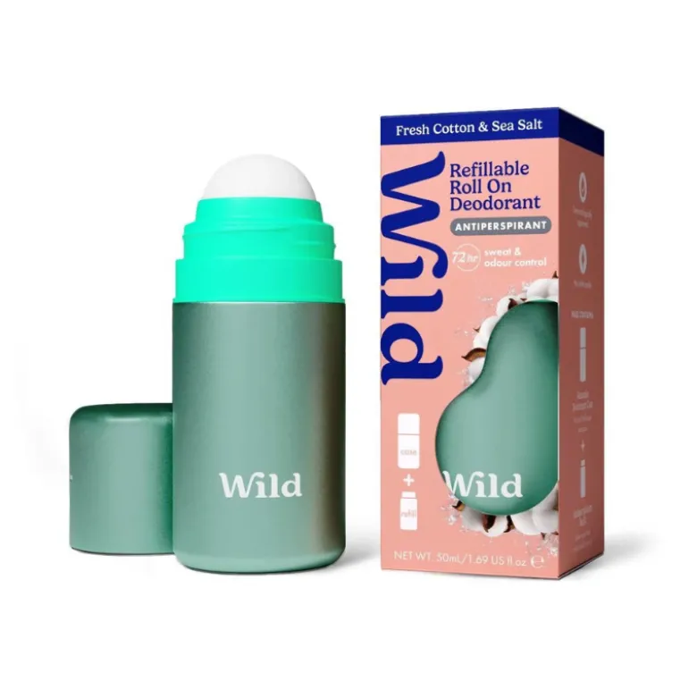 Wild Desodorizante Roll-On Caixa+Recarga Algodão Fresco & Sal Marinho 50ml