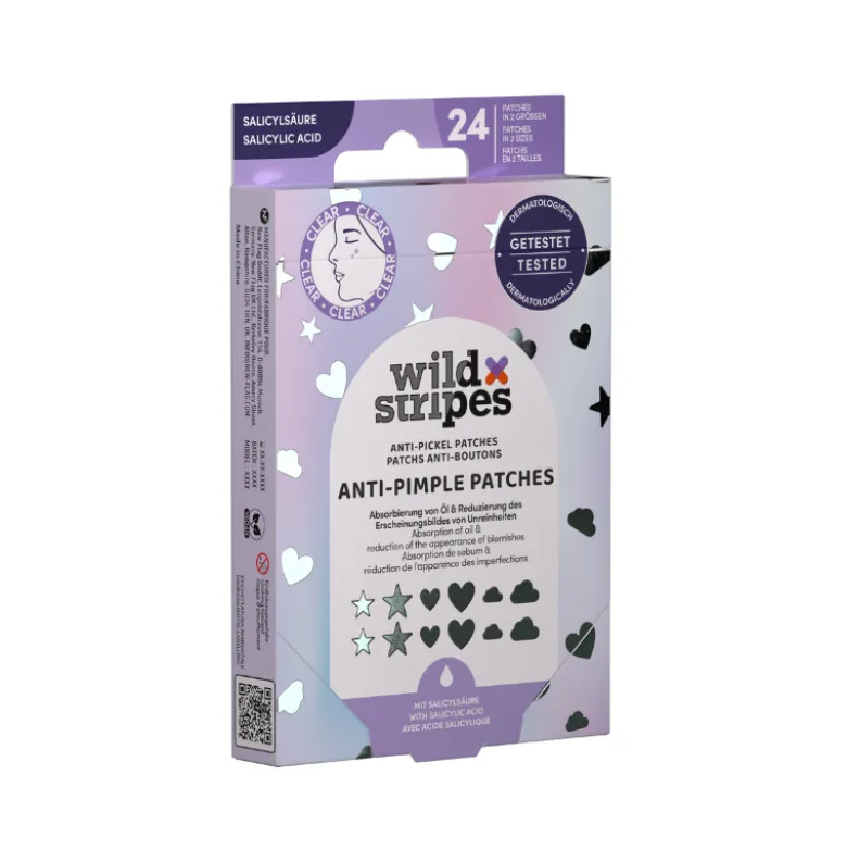 Wild Stripes Pimple Patches Holo Clear | 24 Pensos Anti-Borbulhas