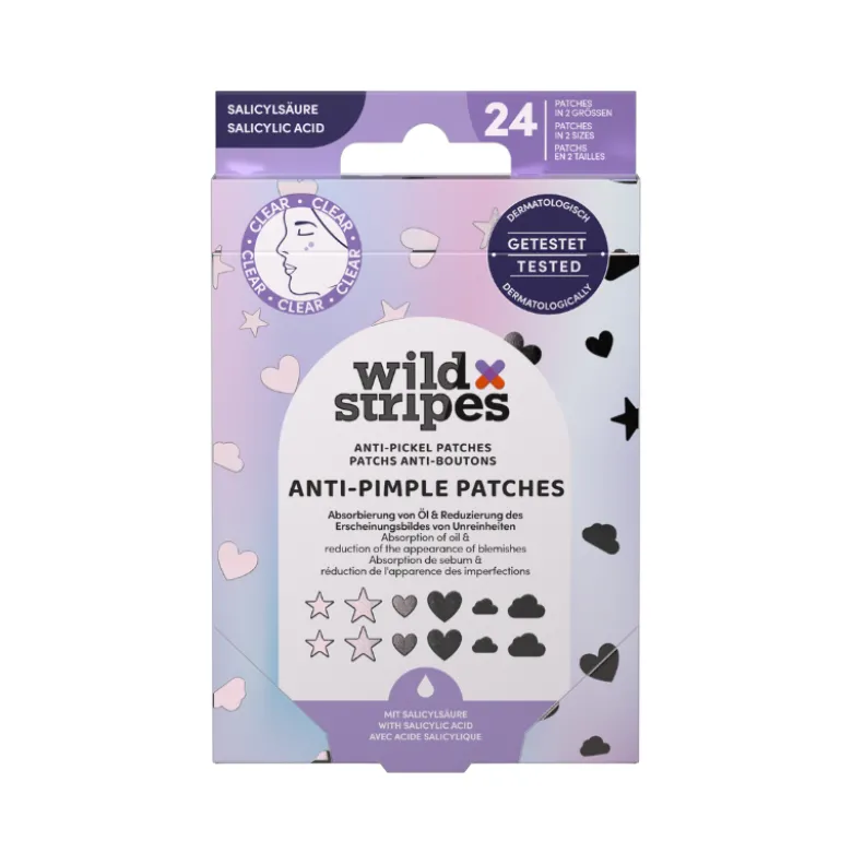 Wild Stripes Pimple Patches Holo Clear | 24 Pensos Anti-Borbulhas