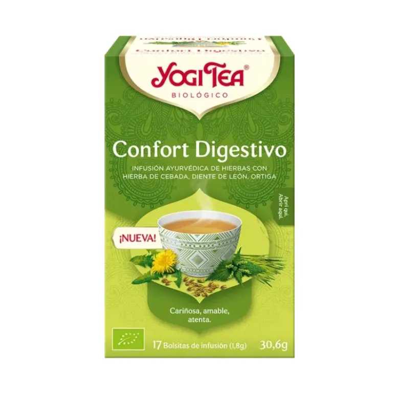 Yogi Tea Bio Conforto Digestivo | Infusão de Ervas para Digestão | 17 Saquetas