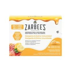 Zarbee’s Garganta & Imunidade Extra Mel e Limão 24 Pastilhas - Adultos e Crianças +8Anos
